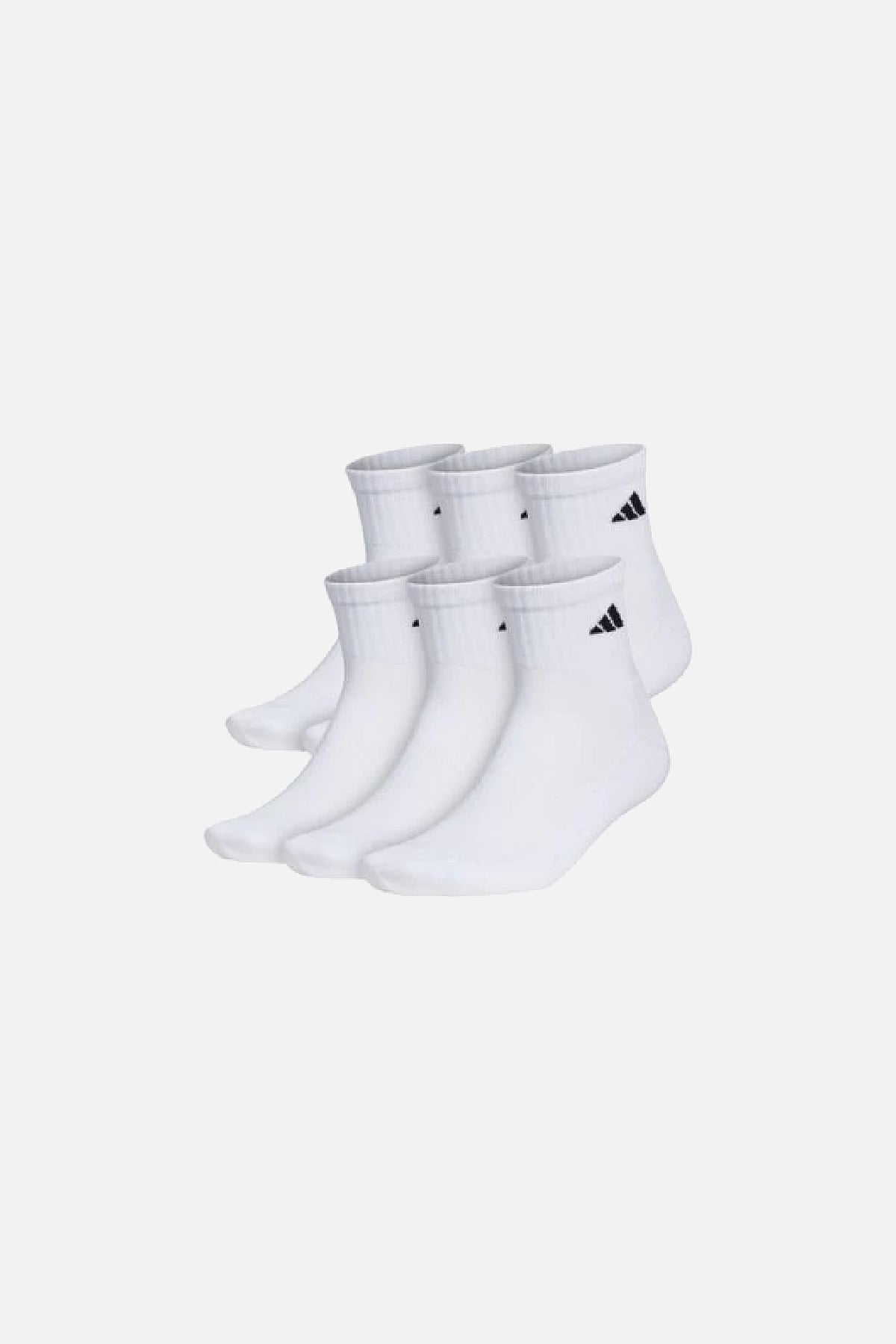 Adidas Mens 6 Pack Quarter Athletic Socks